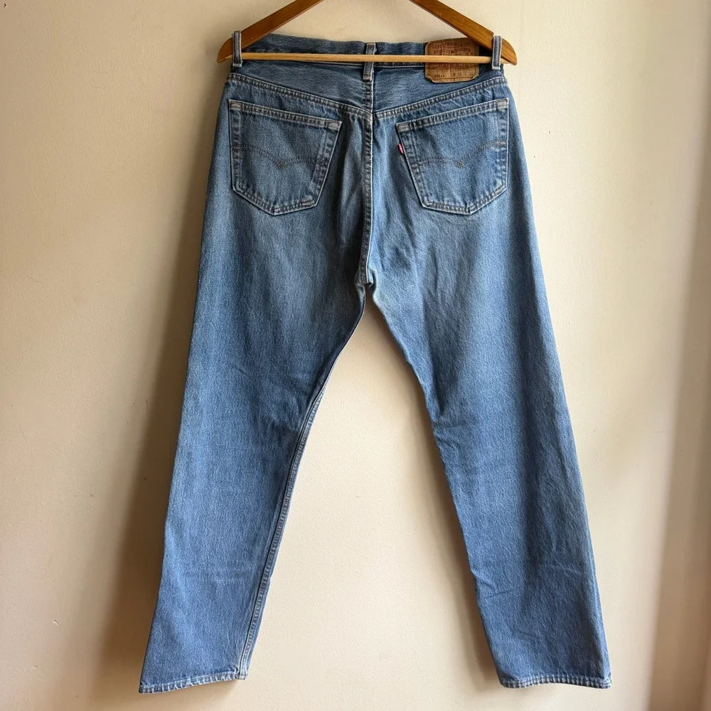 Levis 501xx Vintage 90s Made in USA Straight Leg Blue Denim Jeans 31 x 32